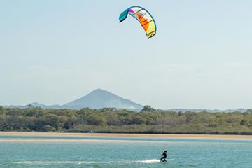 Kite Surf At The River Mouth